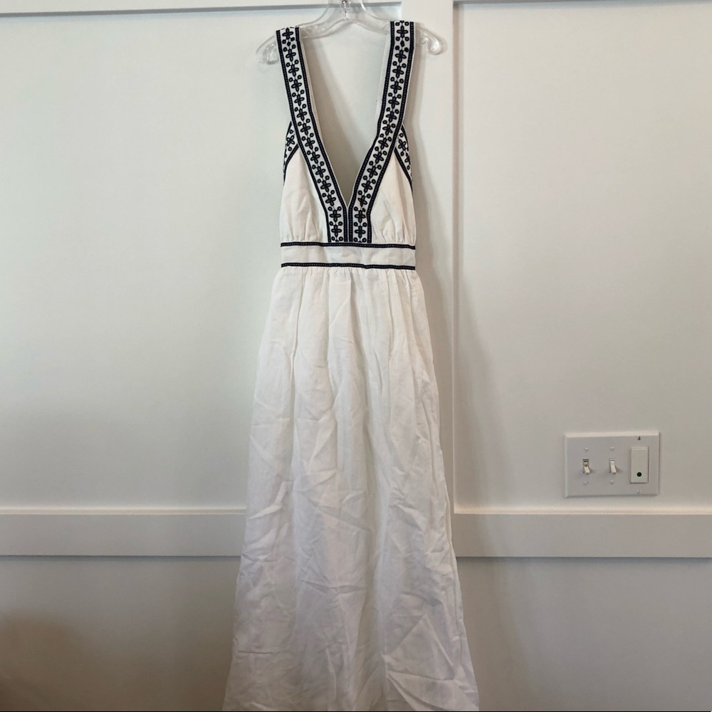 J. Crew white embroidered beach dress